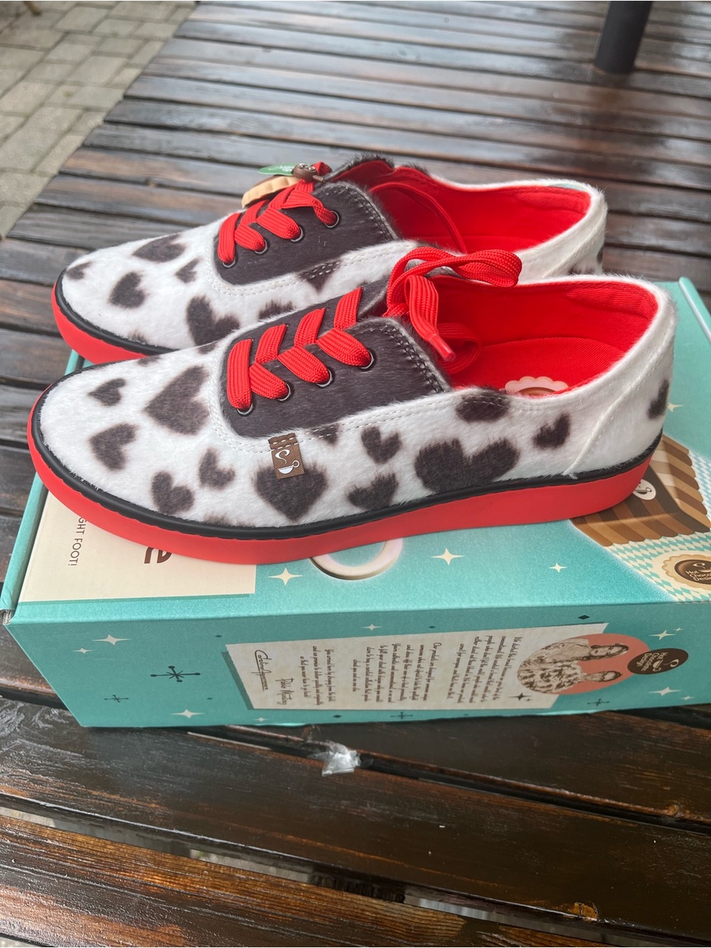 Brand new with tags in box Hot Chocolate design polka pup love sneakers - Picture 12 of 13